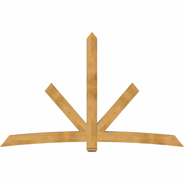 Ekena Millwork Alberta Rough Sawn Timber Gable Bracket, Western Red Cedar, 108"W x 68"H x 6"D x 6"F, 15/12 Pitch GBW108X68X0606ALB00RWR - main